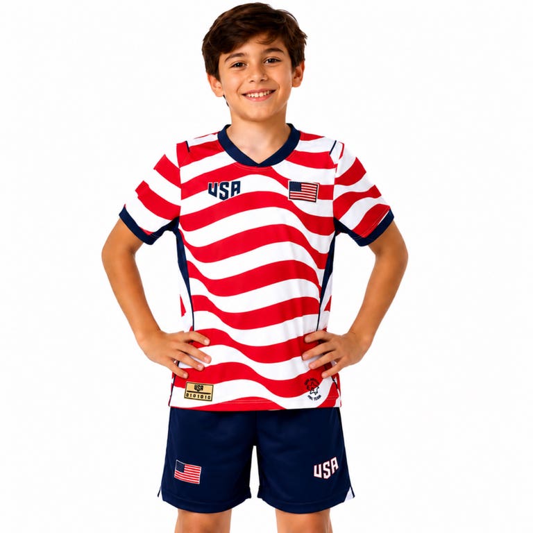 USA 2026 World Cup Kids Home Soccer Jersey Kit