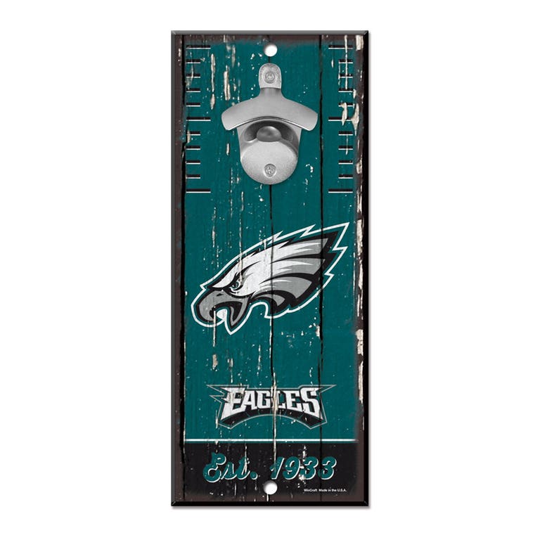 Philadelphia Eagles Wood Bottle Opener 5x11"
