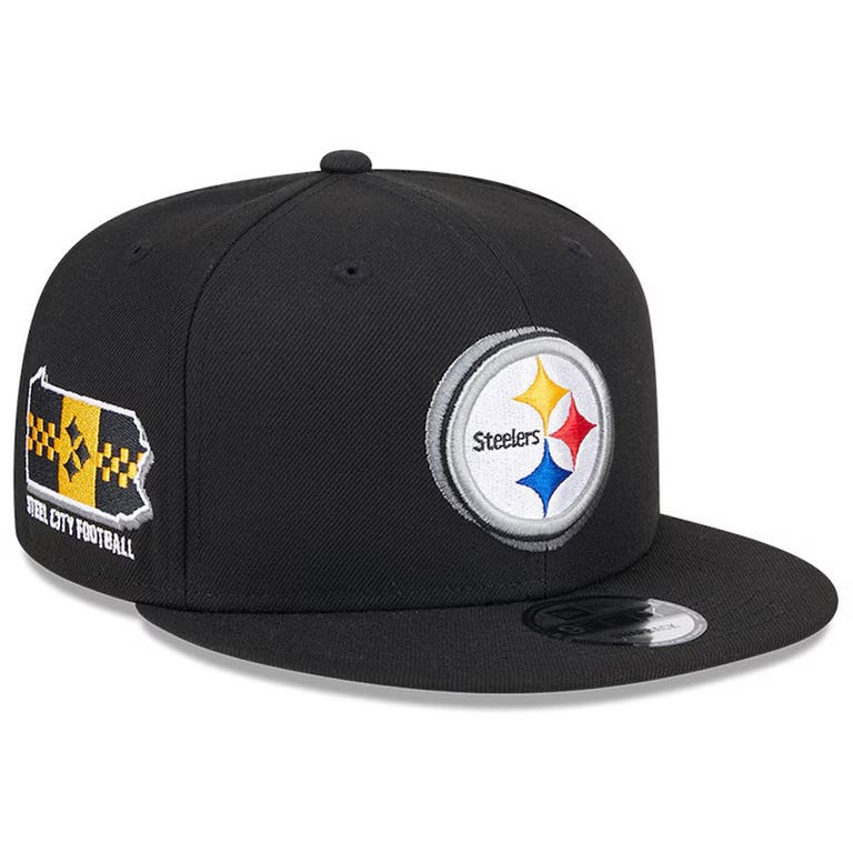 Pittsburgh Steelers New Era Black 2024 Draft Snapback Hat