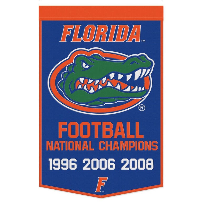 Florida Gators Wool Football Dynasty Championship Banner 24x38"