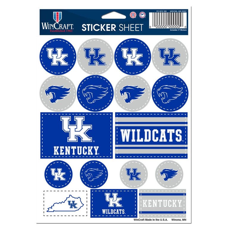 Kentucky Wildcats Vinyl Decal Sheet 5x7"