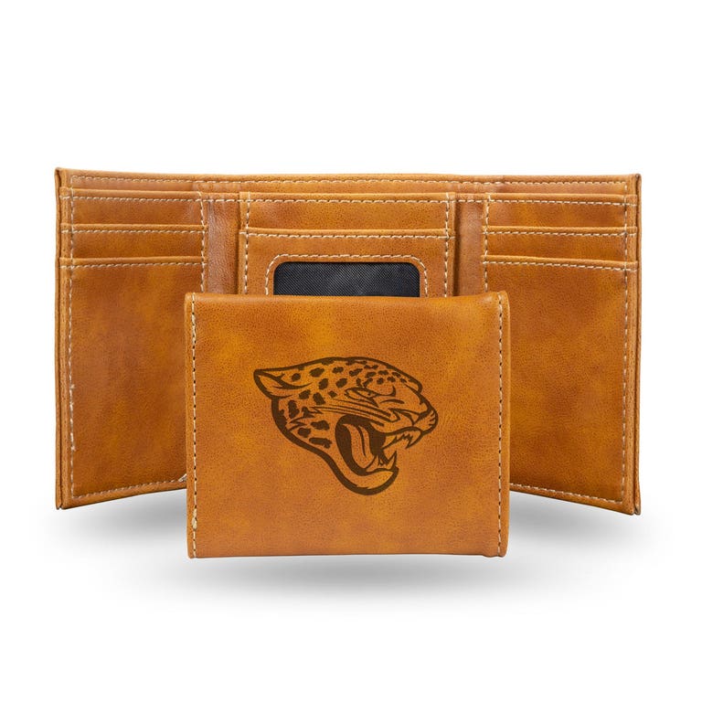 Jacksonville Jaguars Laser Engraved Trifold Leather Wallet