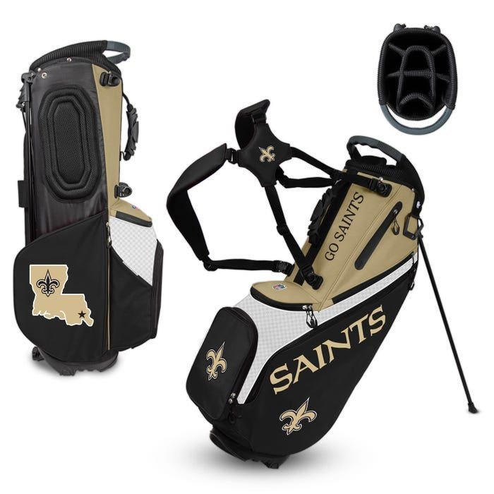 New Orleans Saints Hybrid Back Nine Carry Golf Bag