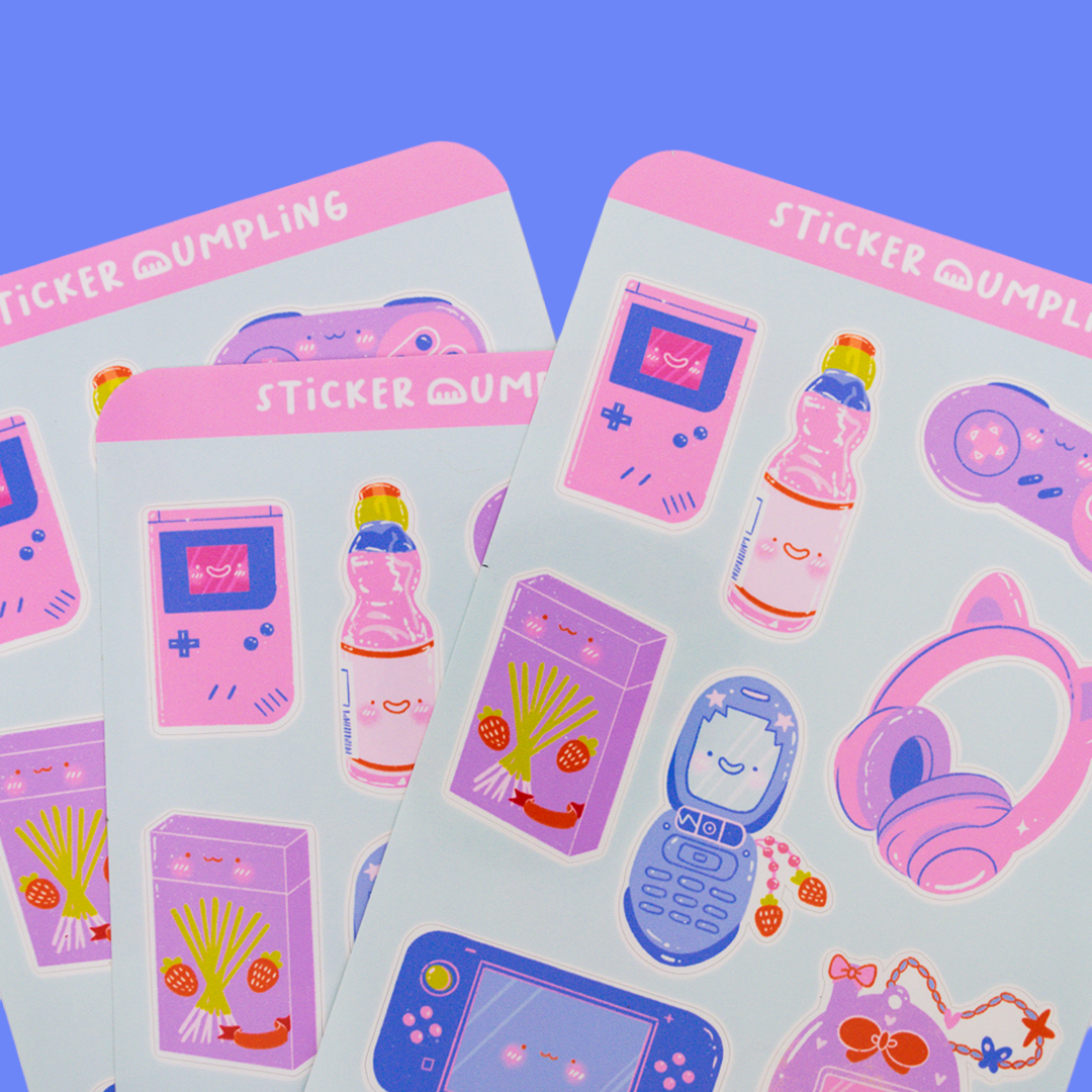 Cozy Gaming Sticker Sheet