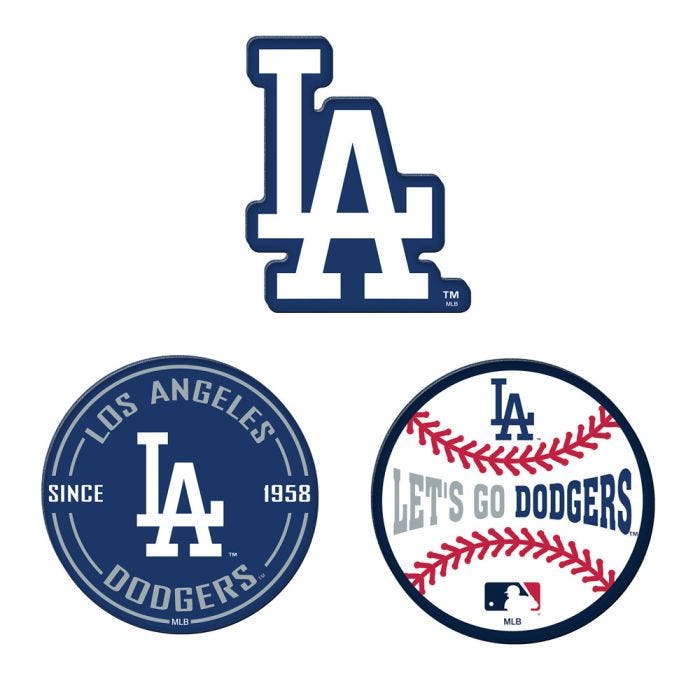 Los Angeles Dodgers Premium Acrylic Magnets 3pack