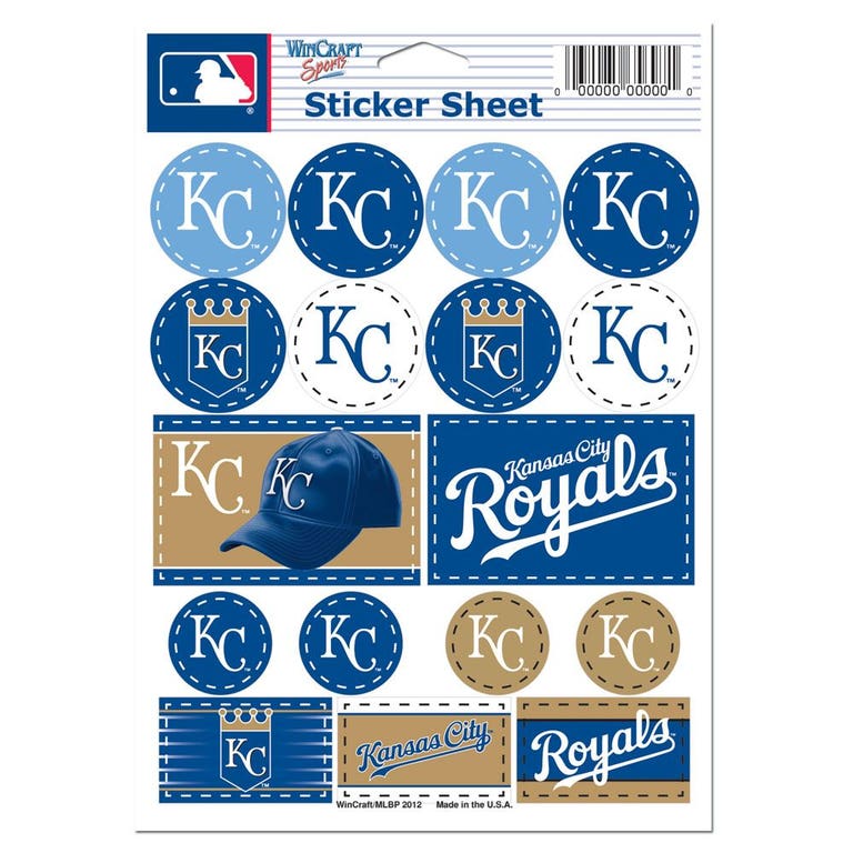 Kansas City Royals Vinyl Decal Sheet 5x7"