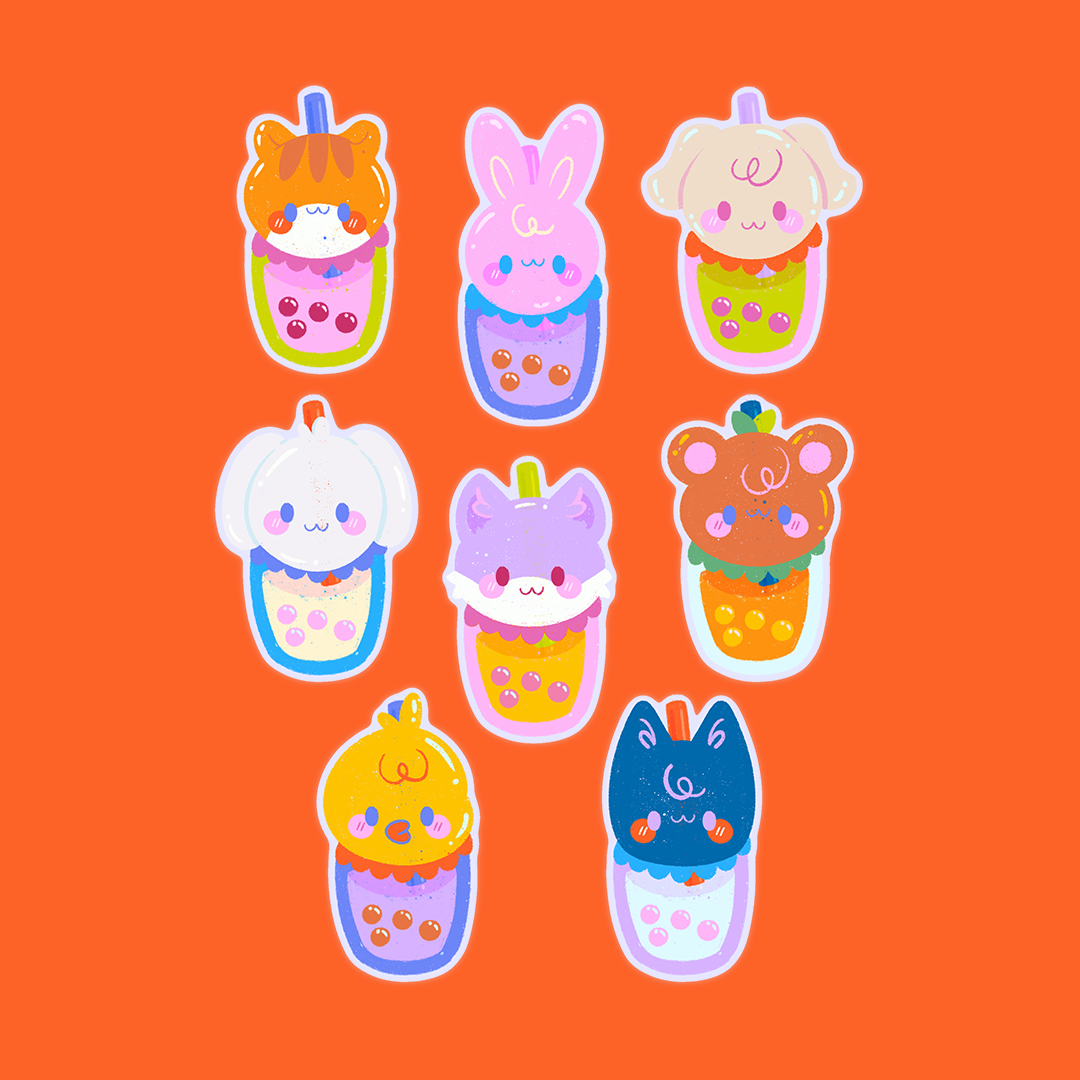 Aniteez Boba Sticker Sheet