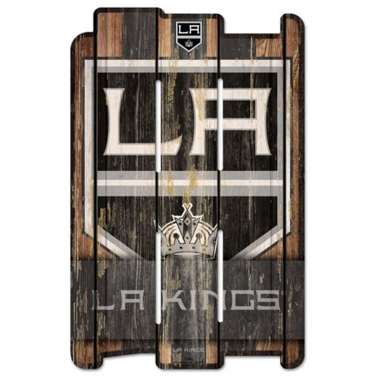 Los Angeles Kings Wood Fence Plank Sign 11x17"