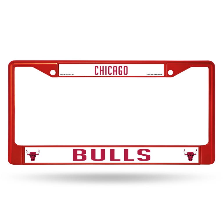 Chicago Bulls Red Metal License Plate Frame