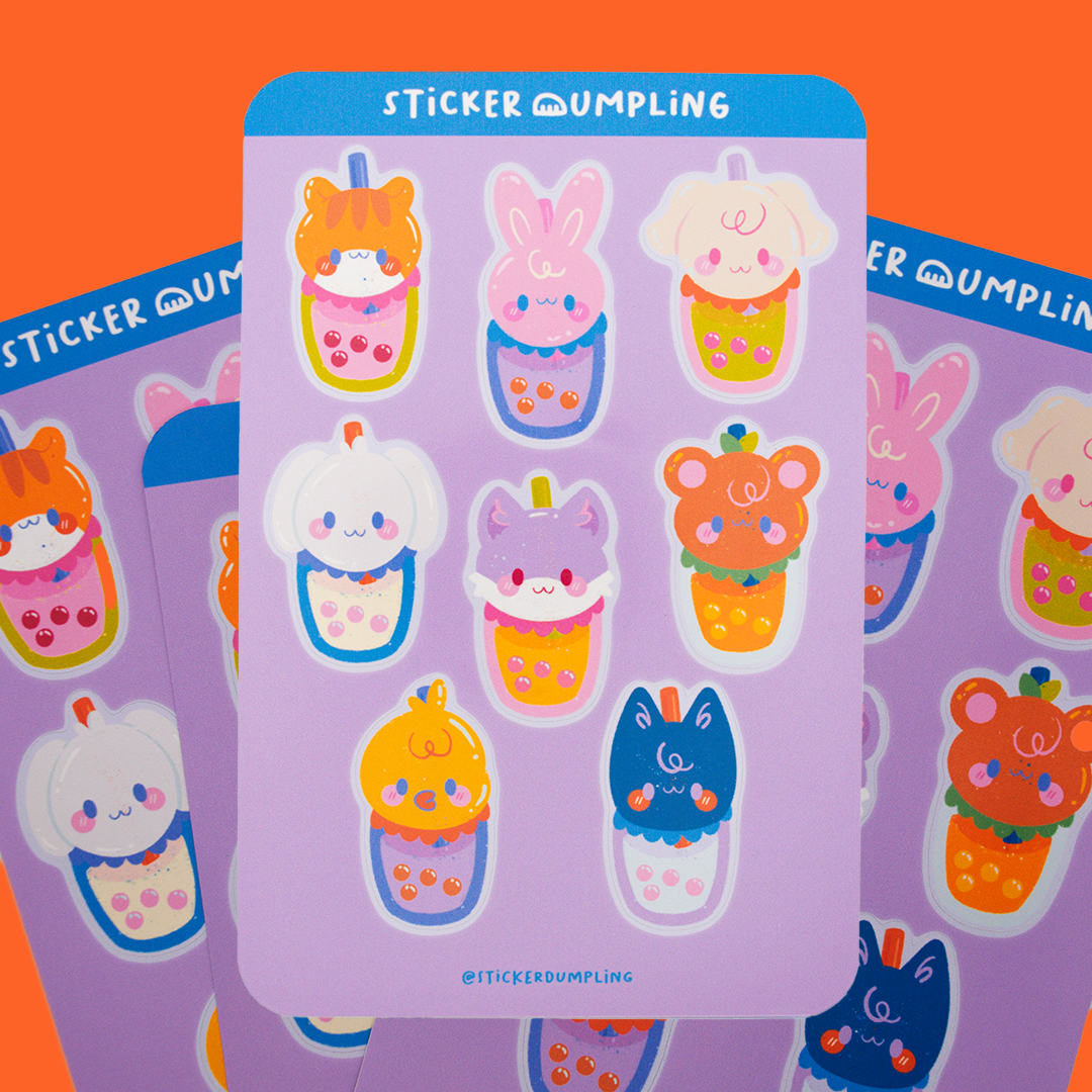 Aniteez Boba Sticker Sheet
