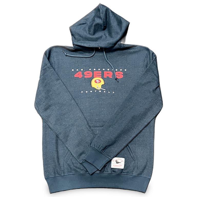 San Francisco 49ers Retro Washed Fleece Mitchell and Ness Hooded Sweatshirt