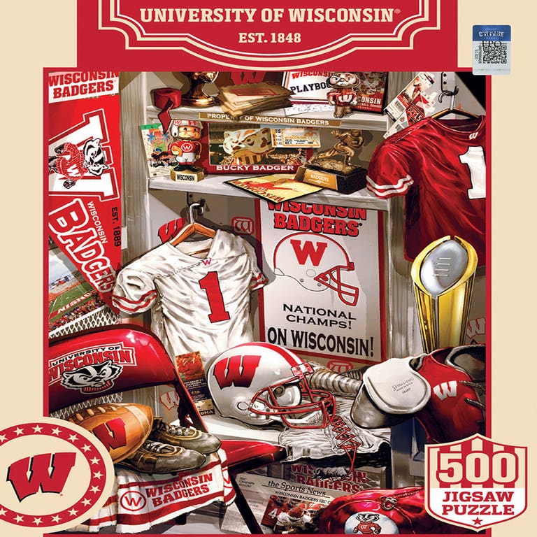 Wisconsin Badgers Lockeroom Puzzle 500 Piece