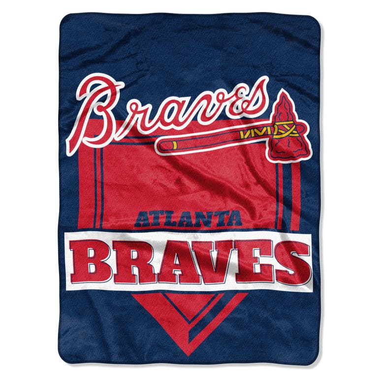 Atlanta Braves Home Plate Design Raschel Blanket 60x80"