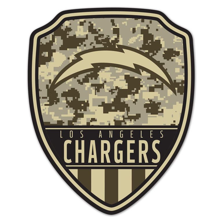 Los Angeles Chargers Wood Shield Shaped Sign - 11x14"