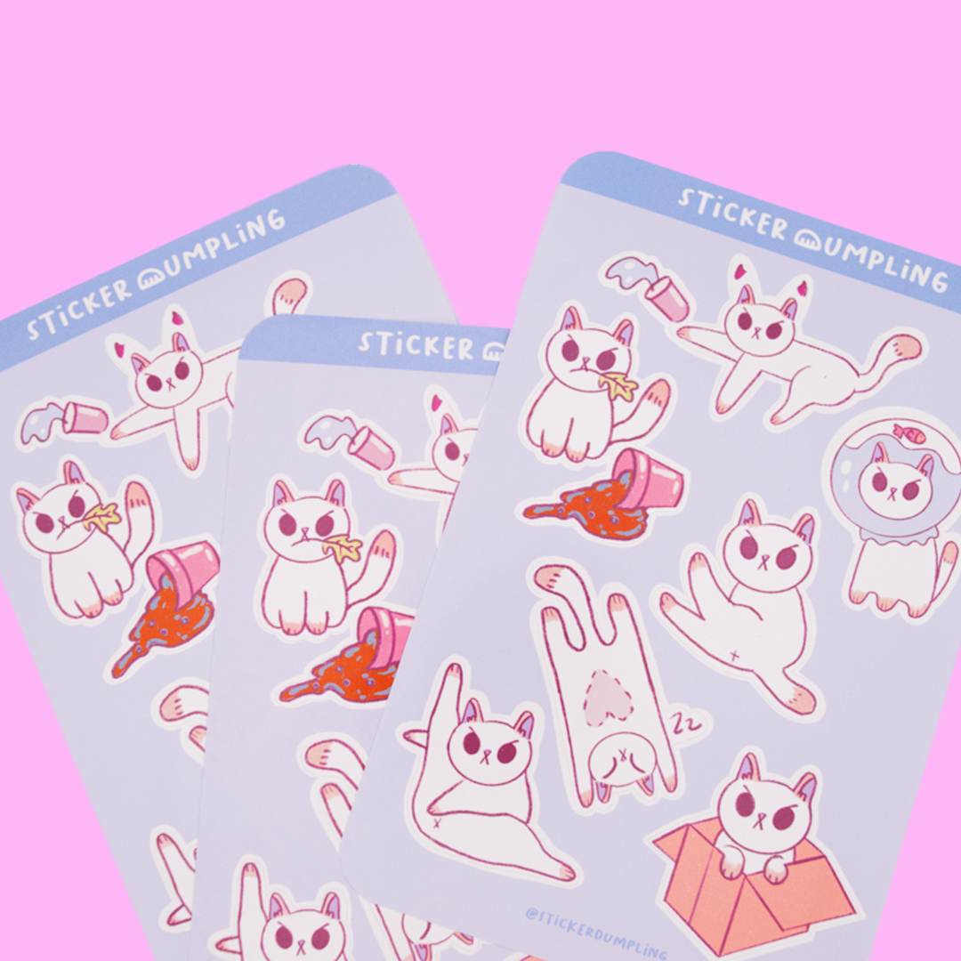 Cats Being Cats Sticker Sheet