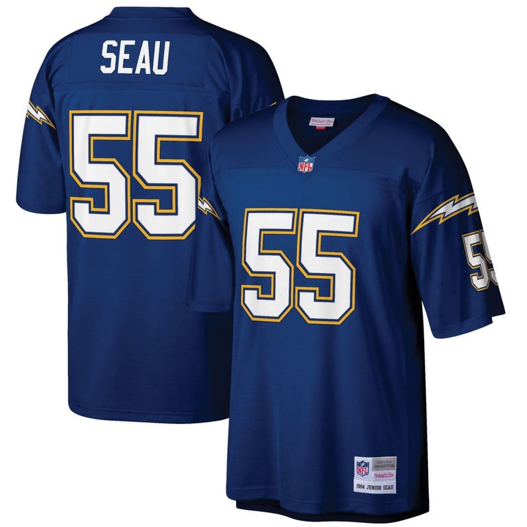San Diego Chargers Junior Seau #55 Navy Mitchell and Ness Jersey