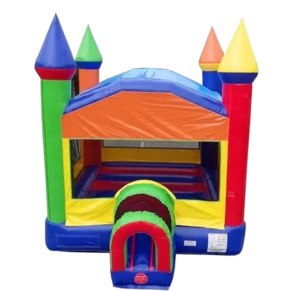 Rainbow bounce house