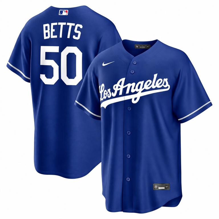 Los Angeles Dodgers Mookie Betts #50 Nike Alternate Royal Blue Jersey