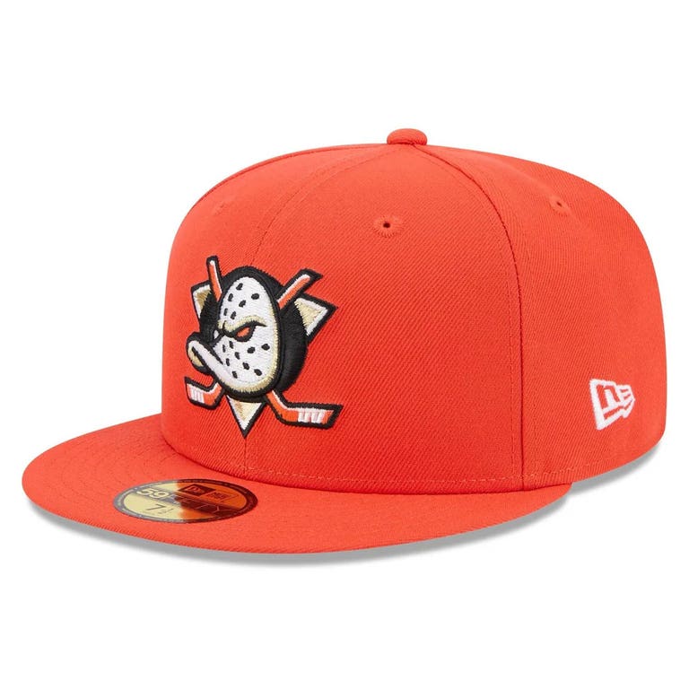 Anaheim Ducks Orange New Era 59FIFTY Fitted Hat