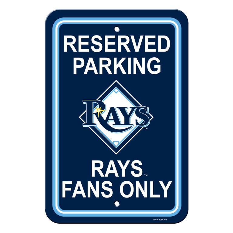 Tampa Bay Rays Sign Reserved Parking Sign 12x18"