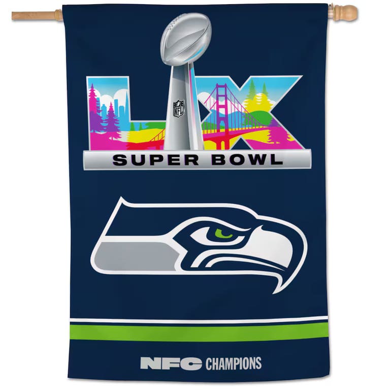 Seattle Seahawks Super Bowl LX Vertical House Flag 28x40"