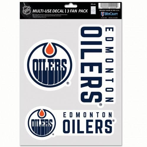 Edmonton Oilers Multi Use 3 Pack Fan Decals