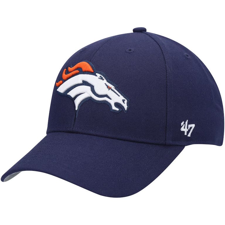 Denver Broncos Navy Blue '47 Brand MVP Adjustable Hat