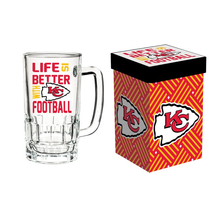 Kansas City Chiefs Glass Tankard Mug with Box 18oz