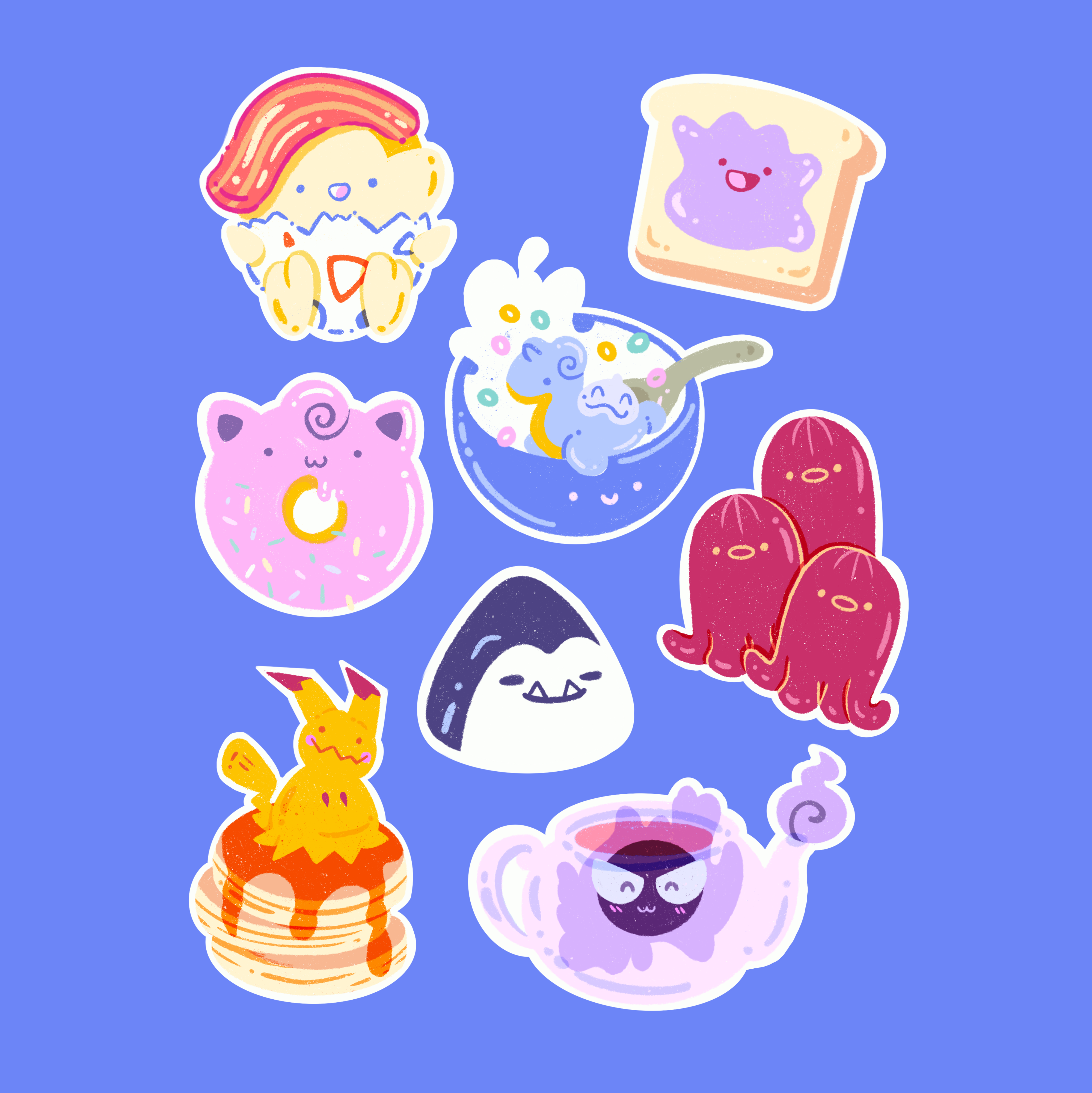 Poke Breakfast Sticker Sheet
