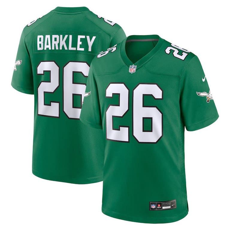 Philadelphia Eagles Saquon Barkley #26 Kelly Green Nike Game Jersey