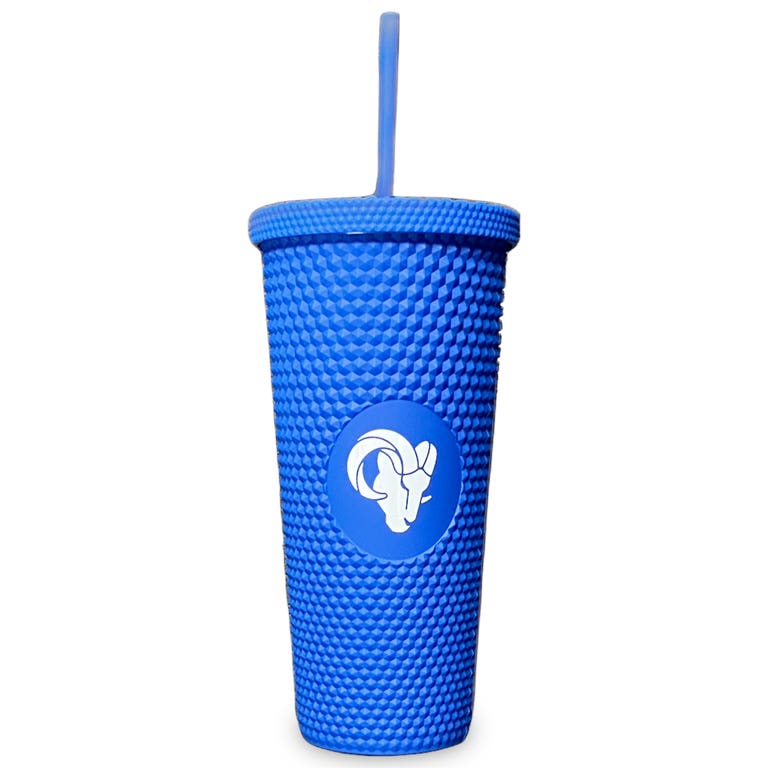 Los Angeles Rams Royal Blue Studded Straw Tumbler 24oz