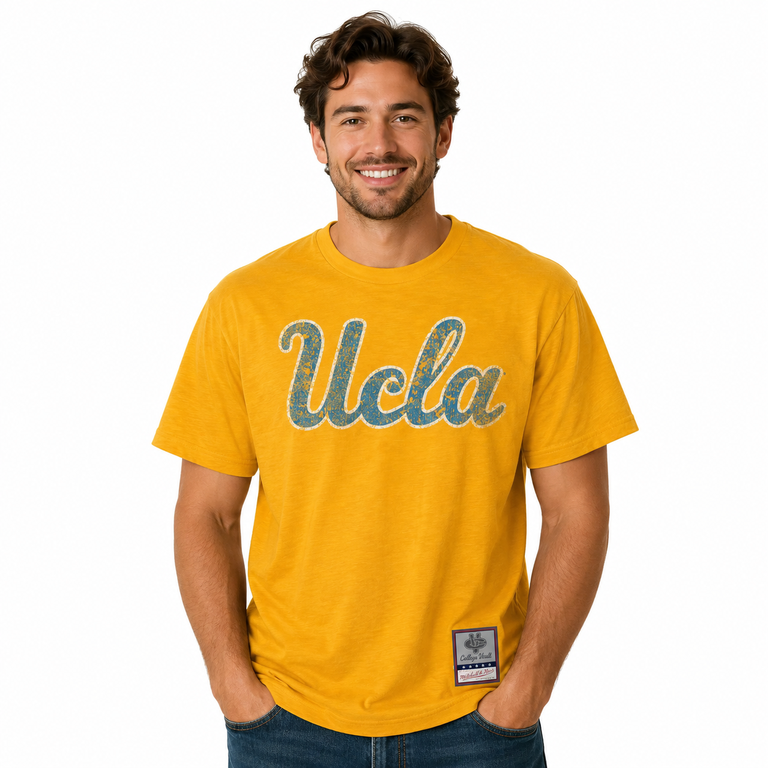 UCLA Bruins Vintage Gold Script Mitchell and Ness Shirt