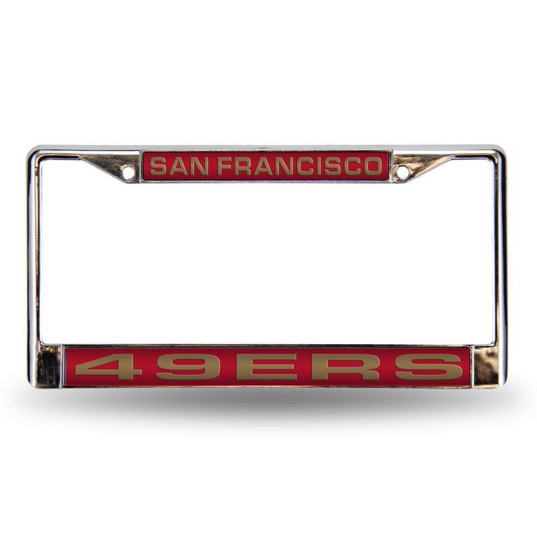 San Francisco 49ers Laser Chrome License Plate Frame