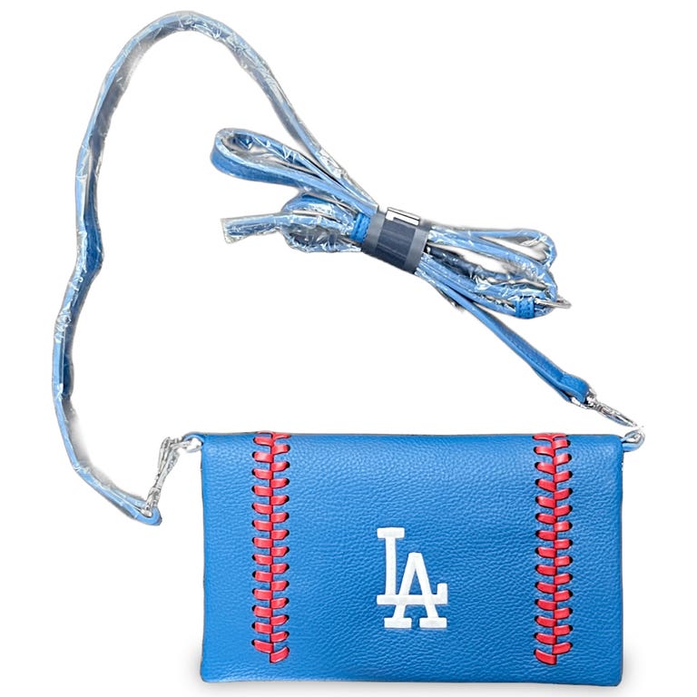 Los Angeles Dodgers Royal Crossbody Clutch Purse 8.5x5x1"