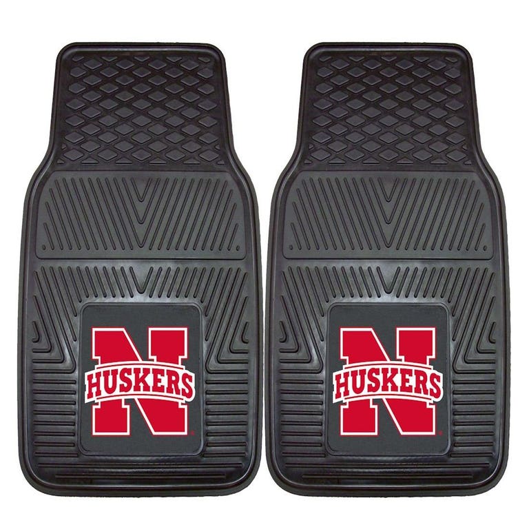 Nebraska Huskers  Heavy Duty 2-Piece Vinyl Car Mats