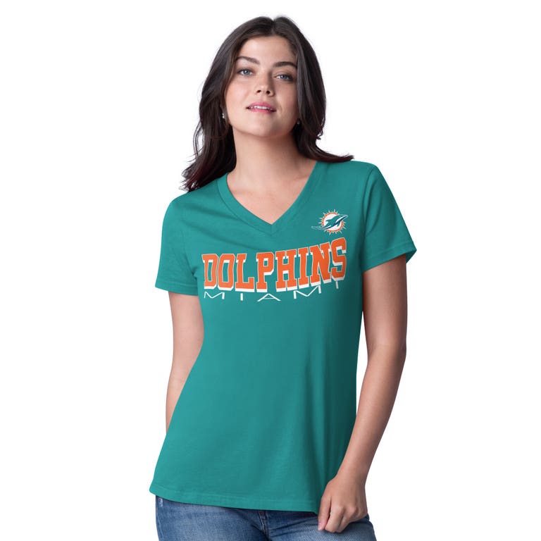 Miami Dolphins Ladies Aqua Downtown g-III Shirt