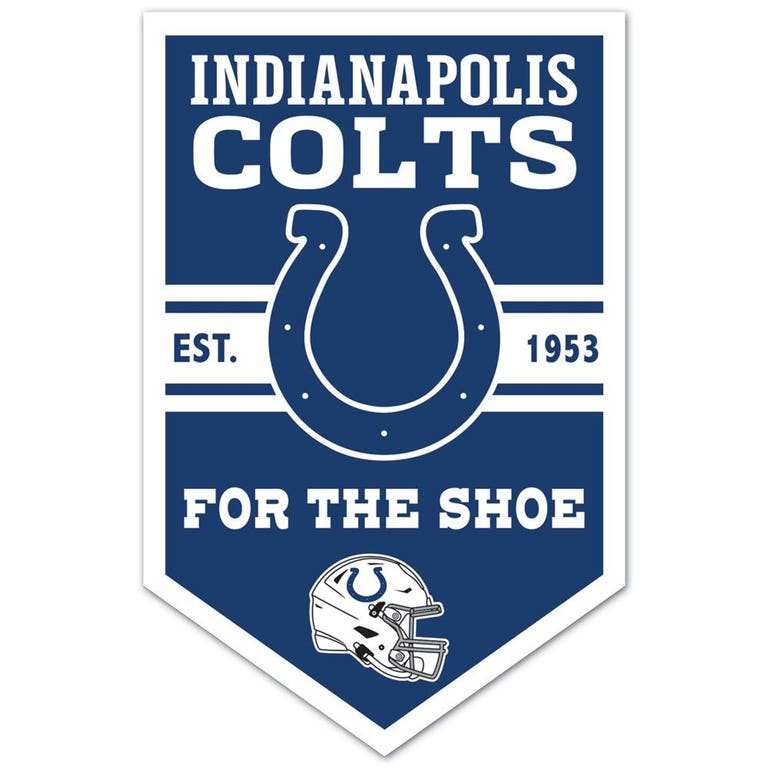 Indianapolis Colts Chevron Wood Banner Sign 11x17"