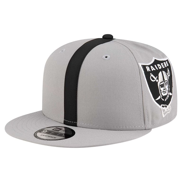 Las Vegas Raiders Grey New Era 9FIFTY Helmet Snapback Hat