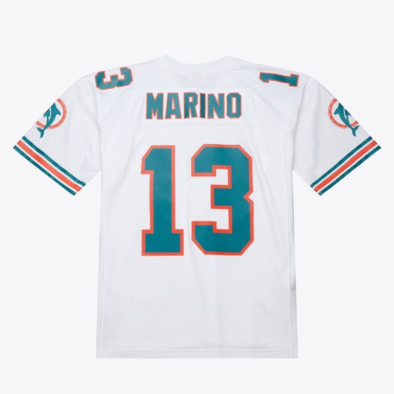 Miami Dolphins 1984 Dan Marino #13 White Mitchell and Ness Jersey
