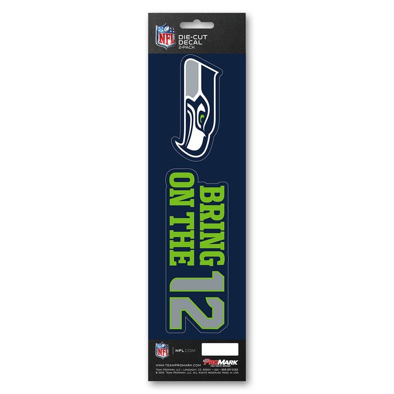 Seattle Seahawks Slogan Die Cut Decal 2pk