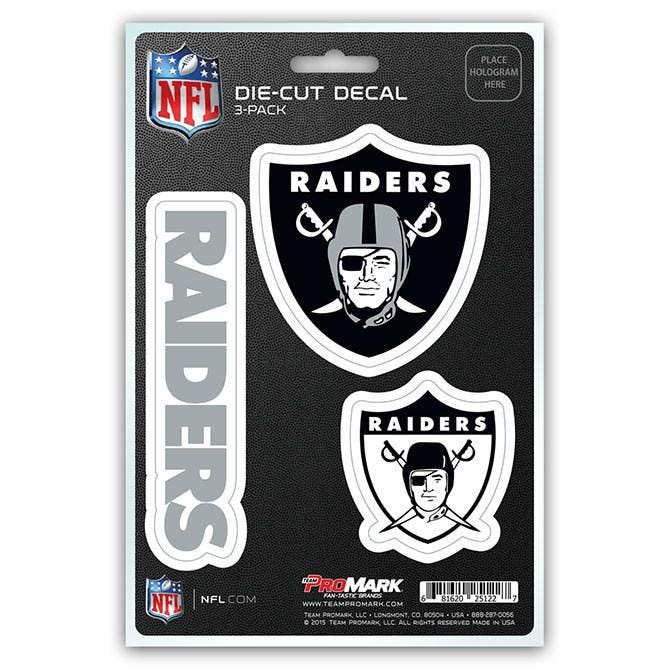 Las Vegas Raiders Die Cut Team Decals 3pk