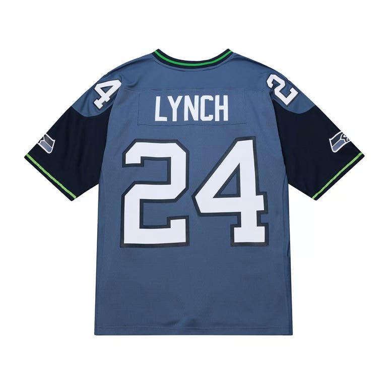 Seattle Seahawks 2010 Marshawn Lynch #24 Mitchell and Ness Blue Jersey