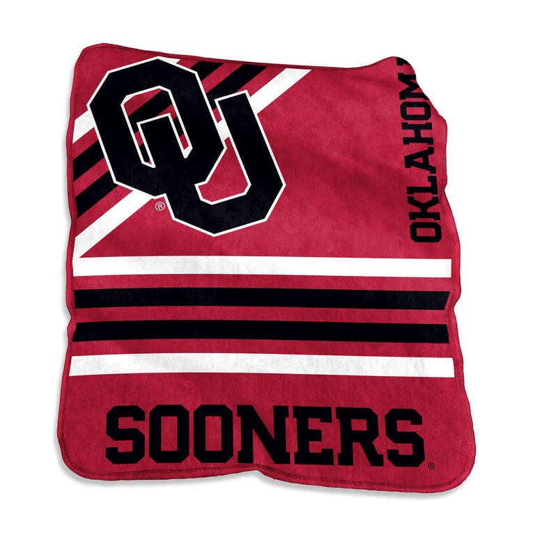 Oklahoma Sooners Team Stripe Raschel Throw Blanket 50x60"