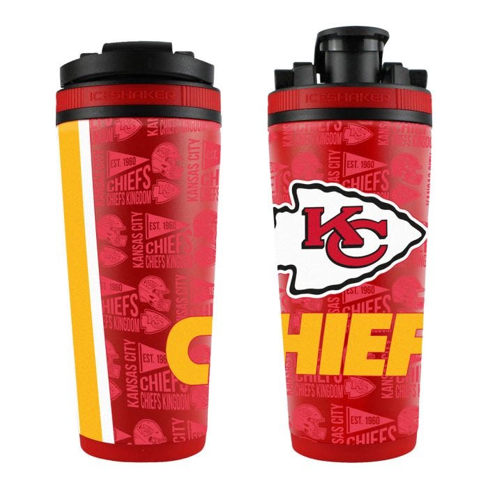 Kansas City Chiefs 4D Stainless Steel Ice Shaker 26oz