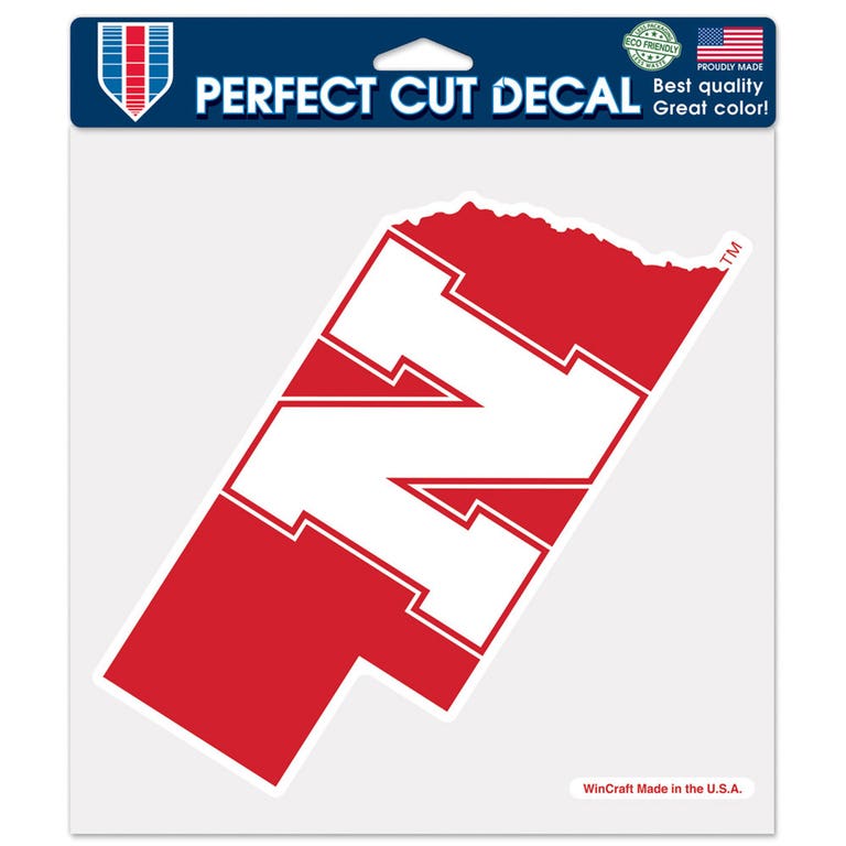 Nebraska Huskers Perfect Cut Decal 8x8"