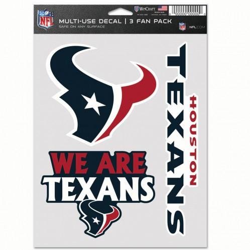 Houston Texans Multi Use 3 Pack Fan Decals