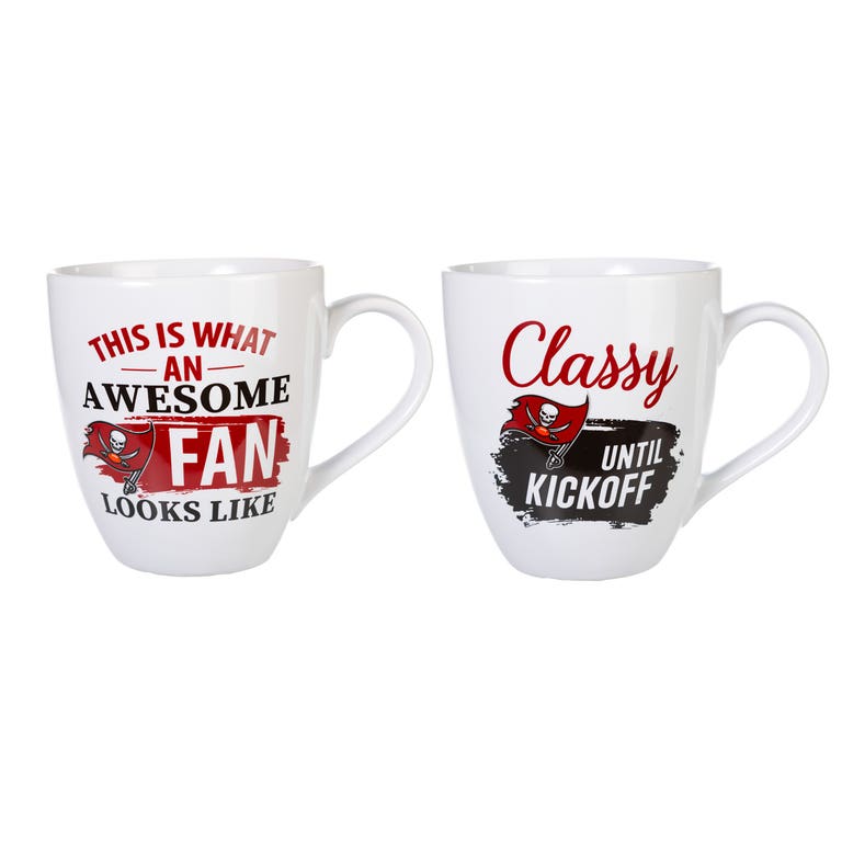 Tampa Bay Buccaneers Ceramic Coffee Mug Set with Box 17oz Each