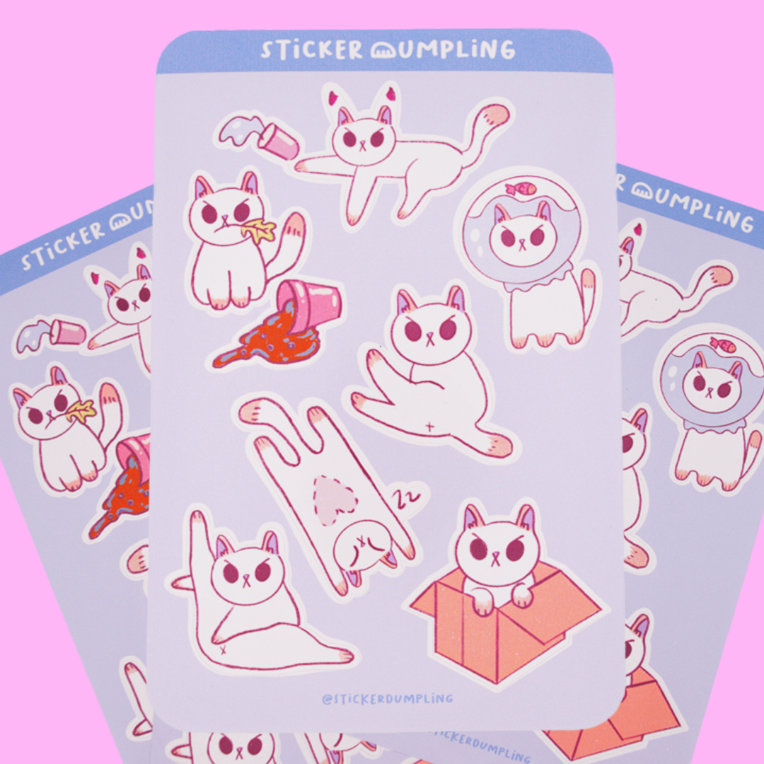 Cats Being Cats Sticker Sheet