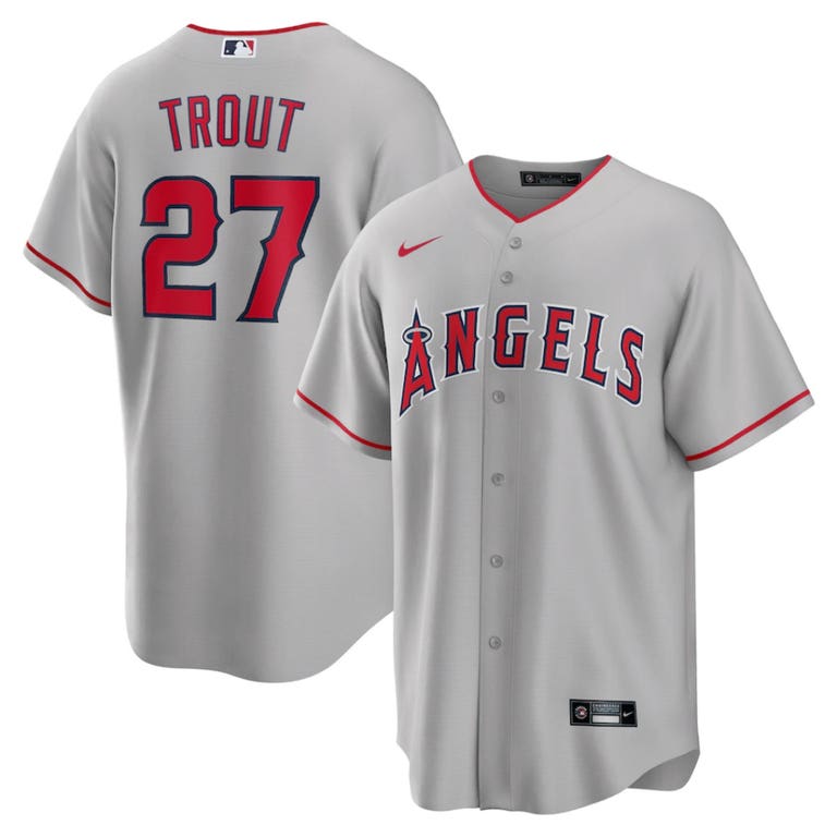 Los Angeles Angels Mike Trout #27 Nike Road Jersey