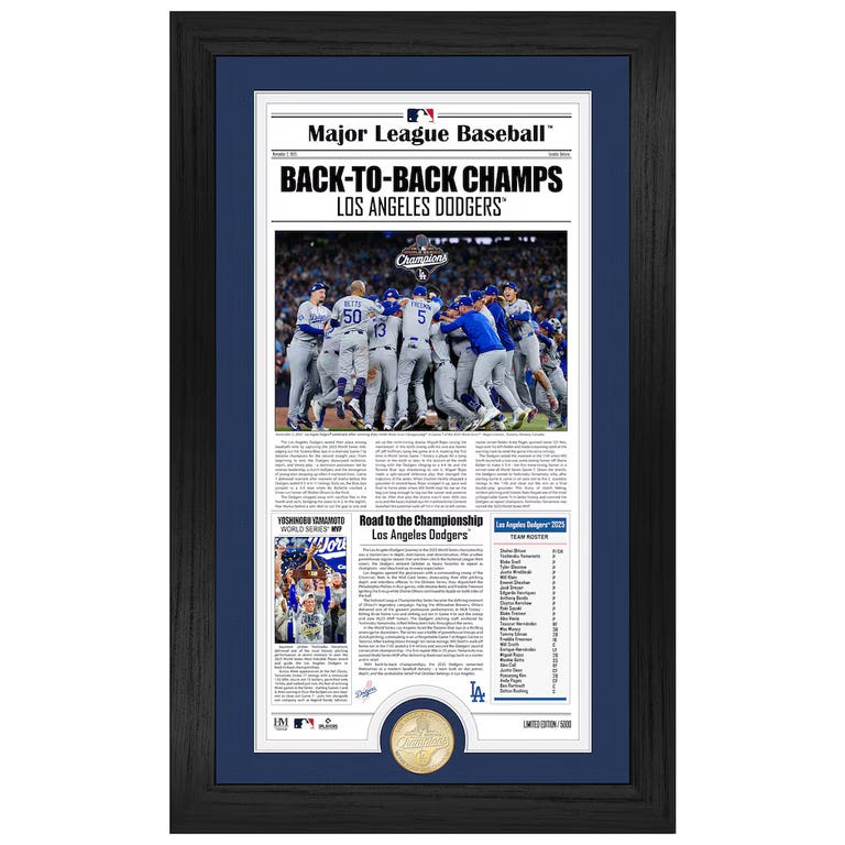 Los Angeles Dodgers 2025 World Series Champions Front Page News Cover Bronze Coin Photo Mint